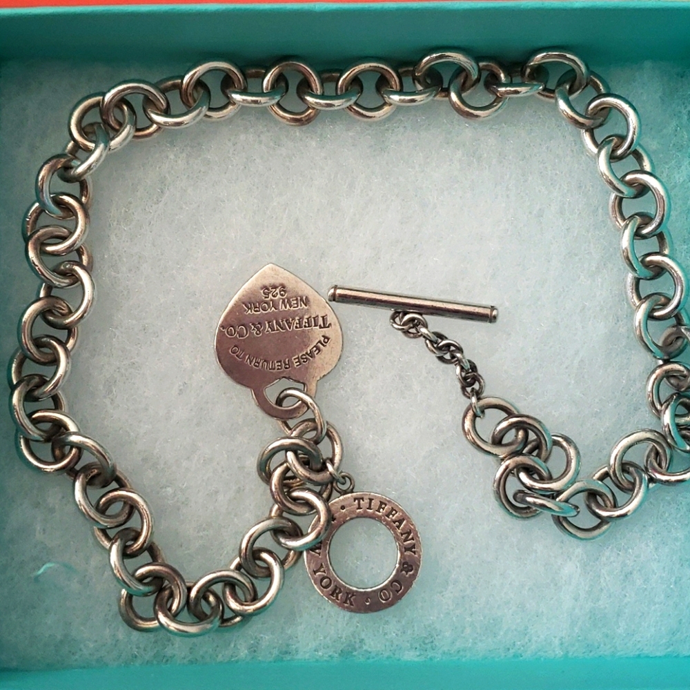 Tiffany Heart Tag Toggle Necklace